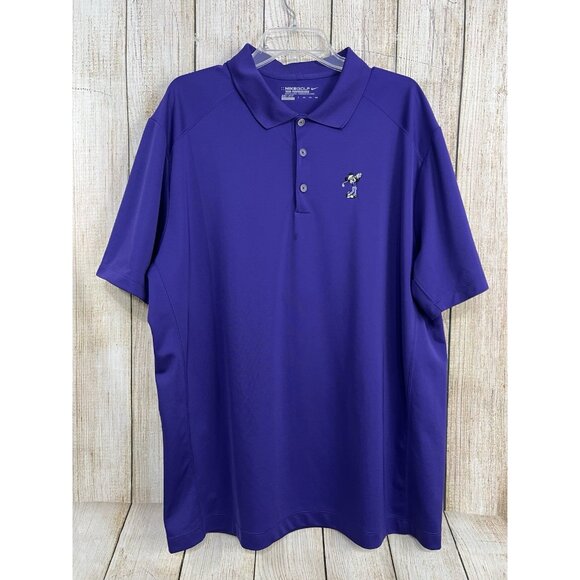 Nike Golf Polo Shirt‎ Dri-Fit Tour Performance XXL Purple Mickey Disney Park - Picture 2 of 8